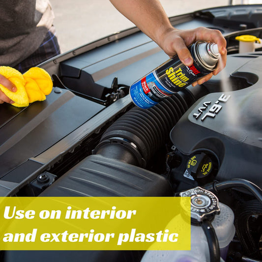 91034-12PK Trim Shine – Vinyl and Plastic Protectant Coating for Interior and Exterior Automotive Detailing, Quick Auto Trim Restorer, Fast-Drying No Sling Formula – 12 Oz (Pack of 12)