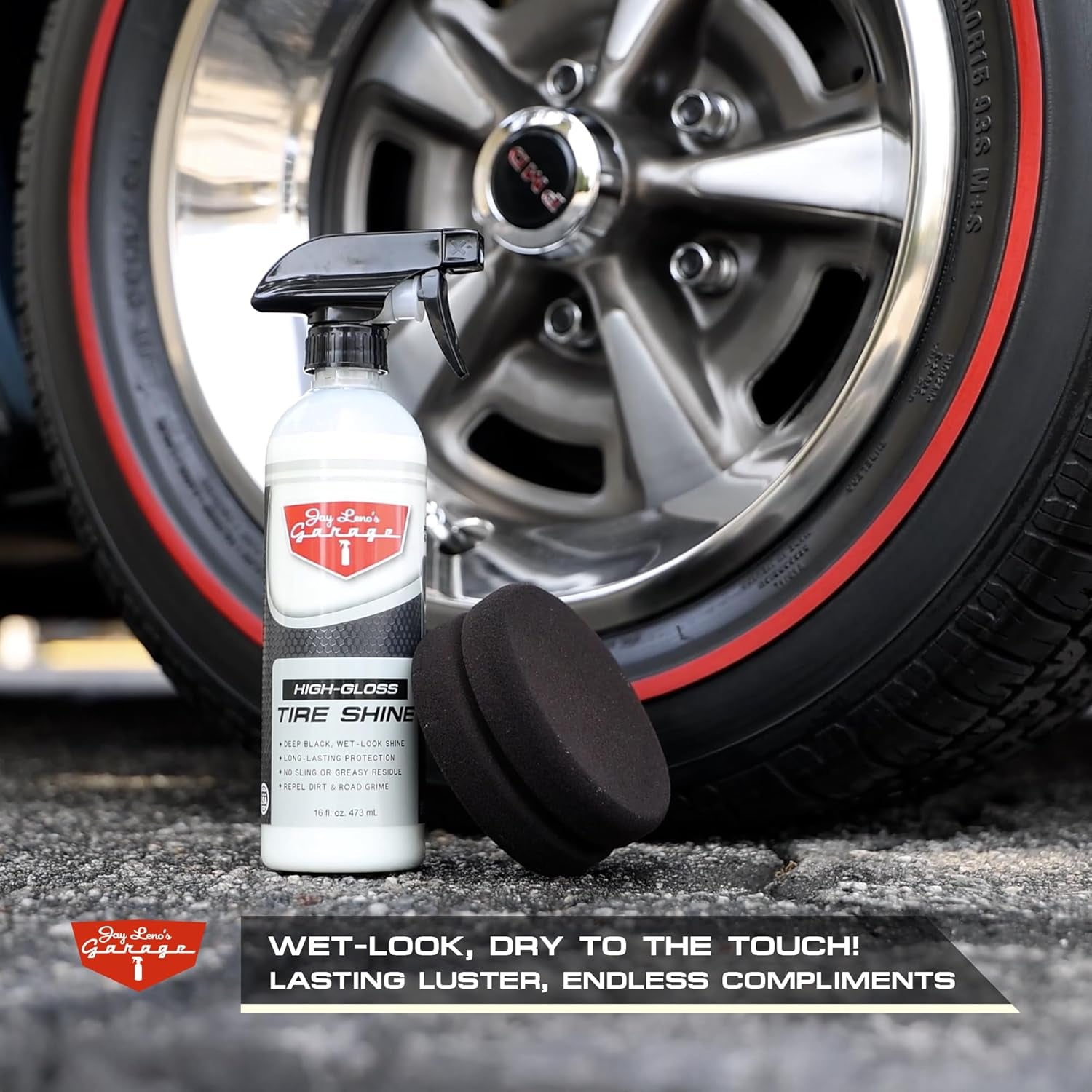 Tire Shine Delivers Long-Lasting High Gloss with a Deep Black Wet Look Glow. This Tire Dressing Spray and Car Tire Shine Work as Auto Detailing Care for Wheels and Tires – 16 Oz.