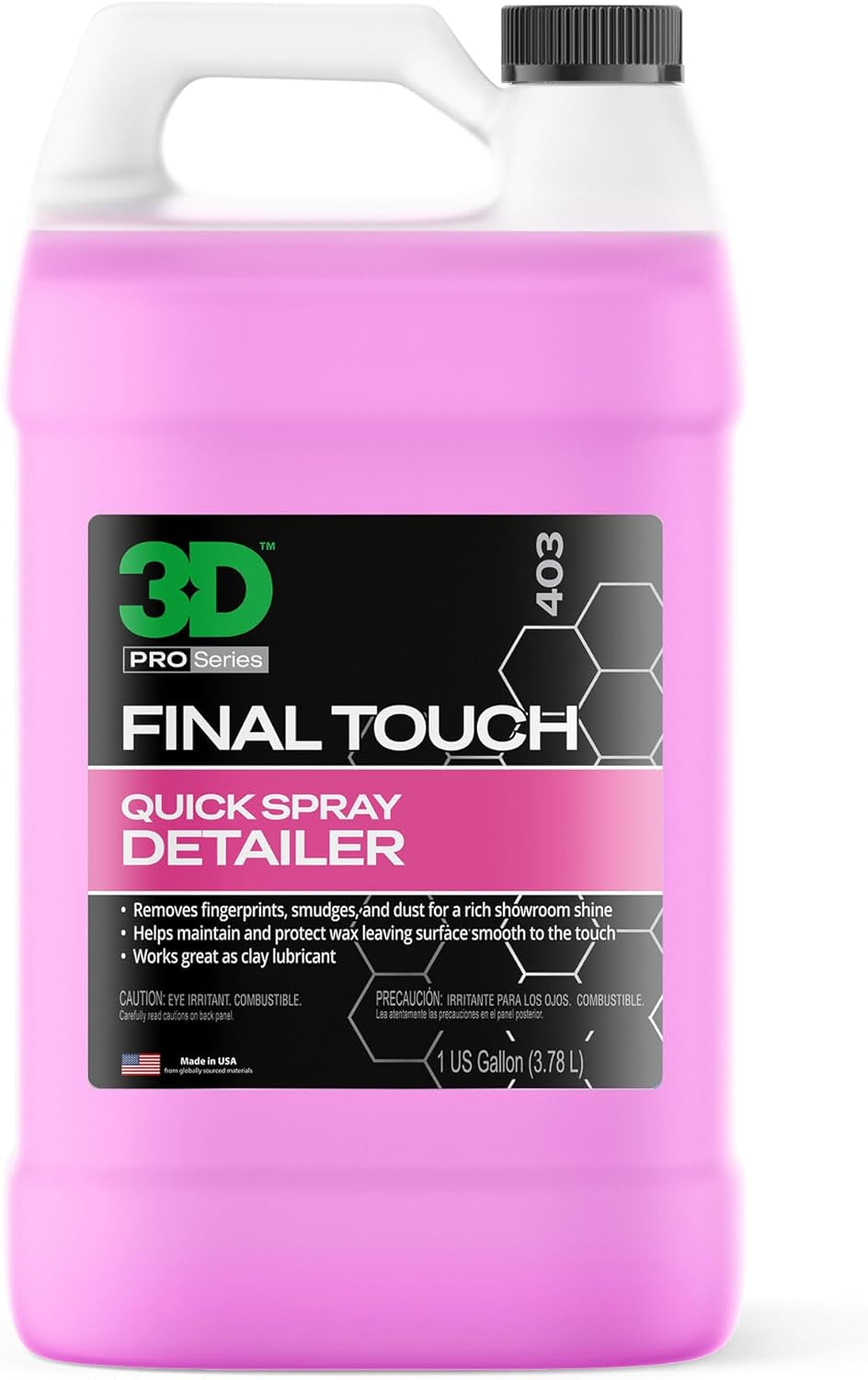 Final Touch Quick Detail Spray - Easy Spray On, Wipe off Showroom Shine 1 Gallon