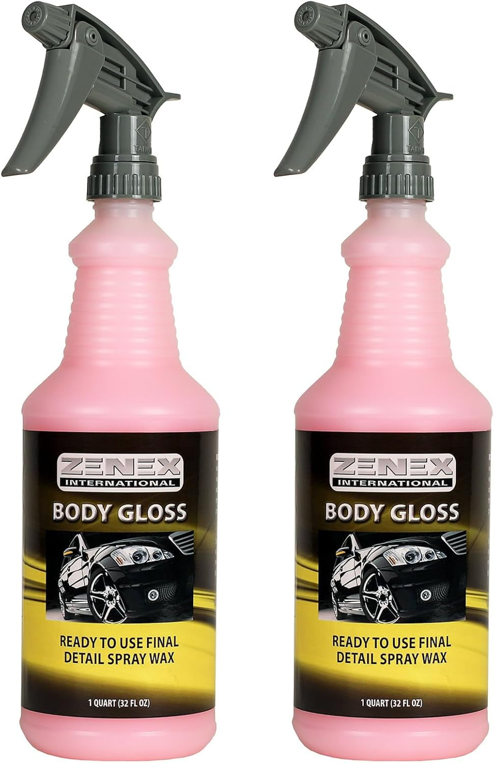 Body Gloss Liquid Spray Wax - High Gloss Professional-Grade Detail Spray Wax | Cleans & Protects Painted Surfaces, Glass, Chrome, & More | Water-Repellant Protection | 32 Oz (2 Pack)