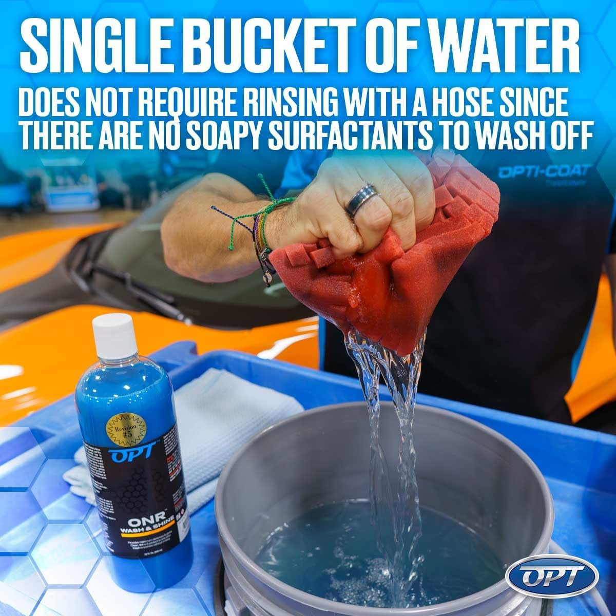 No Rinse Wash and Shine Version 5 - ONR Rinseless Car Wash Soap for Auto Detailing, Use on Paint, Ceramic Coatings, Glass, Interior (32 Oz)