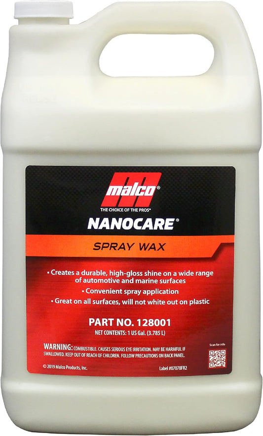 Nano Care Spray Wax - Interior and Exterior Car Wax/Provides Long-Lasting Shine and Protection Both inside and outside Vehicle / 1 Gallon (128001)