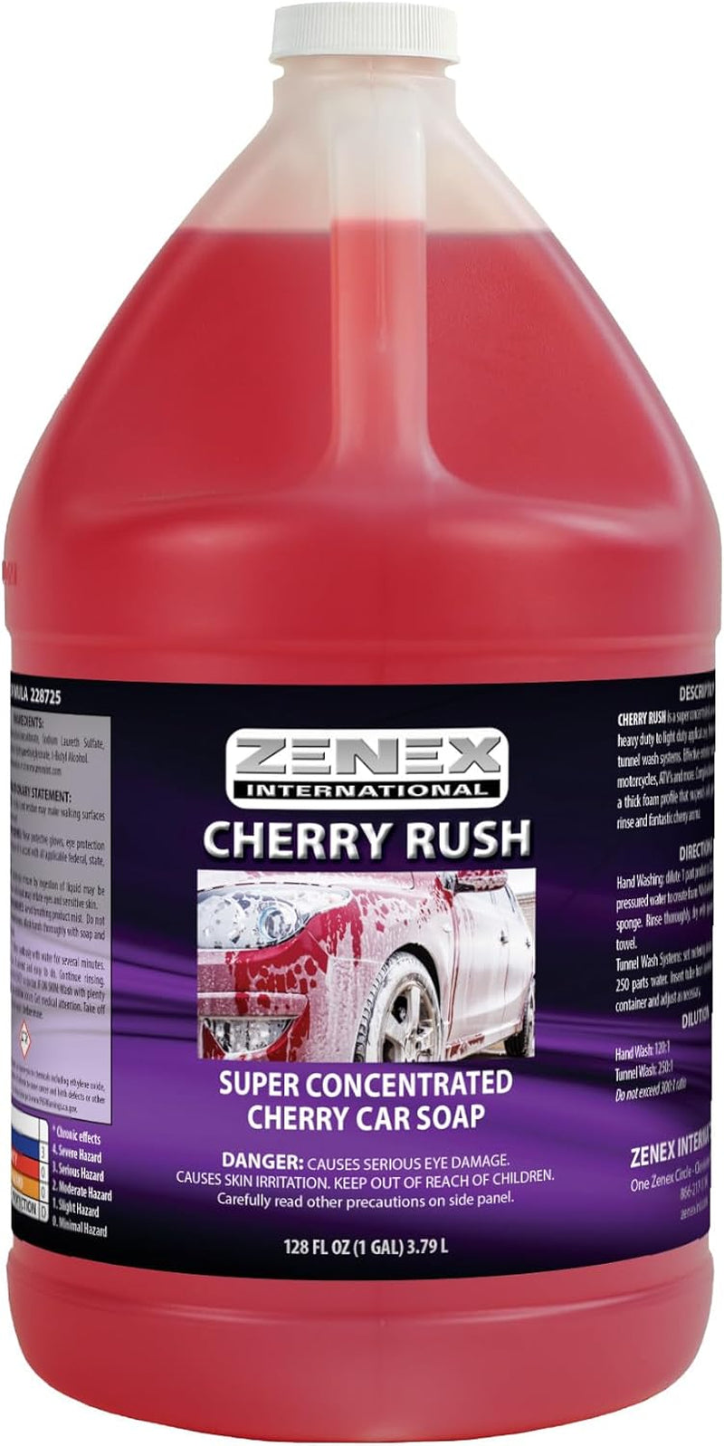 Cherry Rush Car Soap - Professional Grade Automotive Wash | Super Concentrated | Scratch-Free, Easy Rinse | for Cars, Rvs, Boats, Motorcycles, Atvs | Cherry Scent | 1 Gallon (1 Pack)