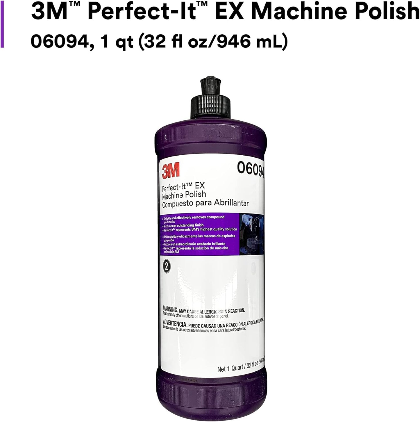 Perfect-It EX Machine Polish, 06094, High Performing, 1 Qt (32 Fl Oz/946 Ml)