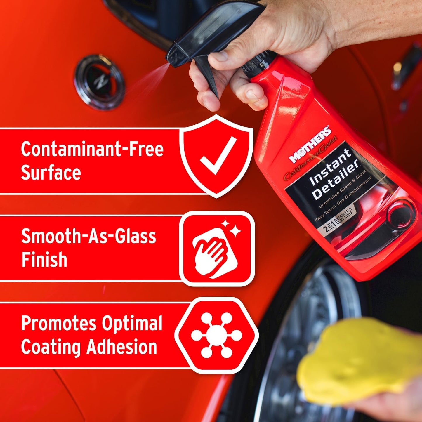 California Gold 3 Clay Bar Complete Kit (07240) – 3 × 80g Bars + 16oz Quick Detailer + Microfiber Towel – Removes Contaminants & Restores Glass-Smooth Paint