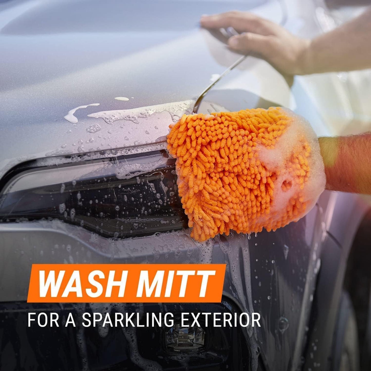 Bundle of  Car Wash Kit+  Protectant, Glass and Cleaning Wipes, Wipes for Car Interior and Car Exterior +  Extreme Car Tire Foam, Tire Cleaner Spray