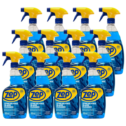 Streak-Free Glass Cleaner - 32 Oz. (Case of 12) ZU112032 - Eliminates Dirt, Fingerprints, and Grime