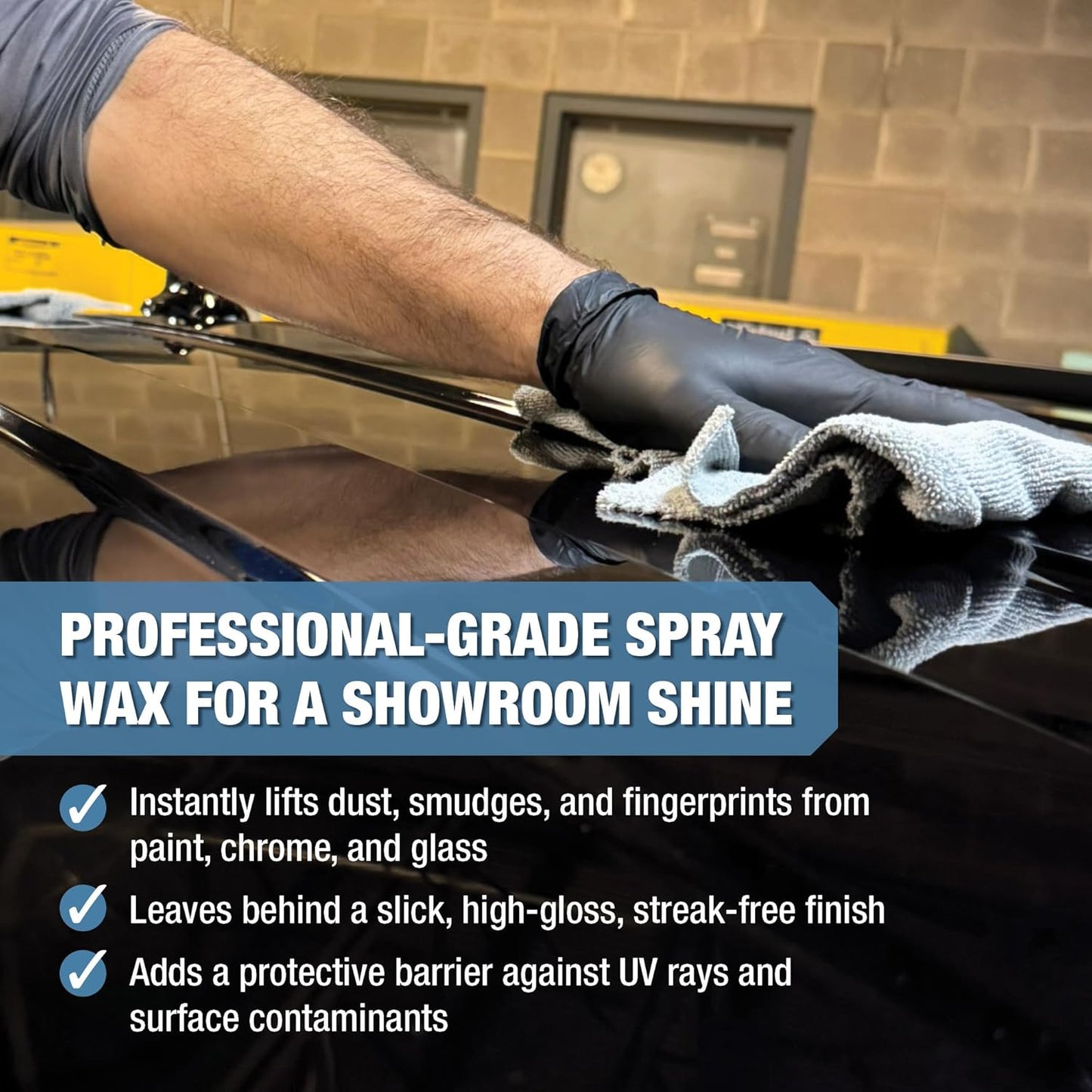 Body Gloss Liquid Spray Wax - High Gloss Professional-Grade Detail Spray Wax | Cleans & Protects Painted Surfaces, Glass, Chrome, & More | Water-Repellant Protection | 32 Oz (2 Pack)