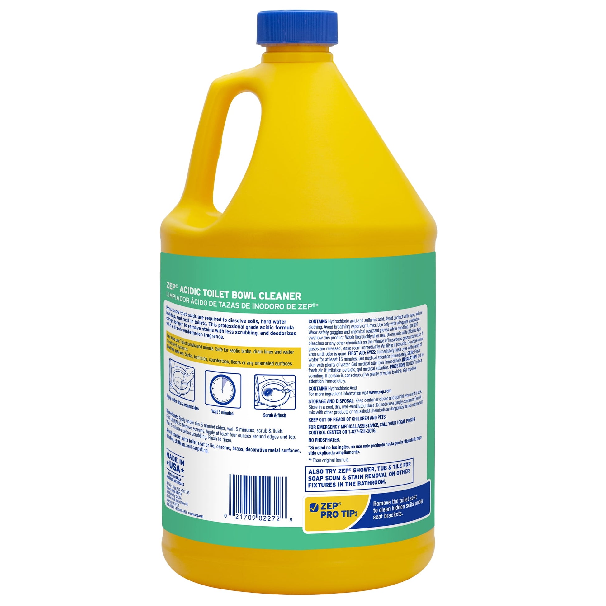 Acidic Toilet Bowl Cleaner - 1 Gallon (Case of 4) R43710 - Removes Hard Water Stains