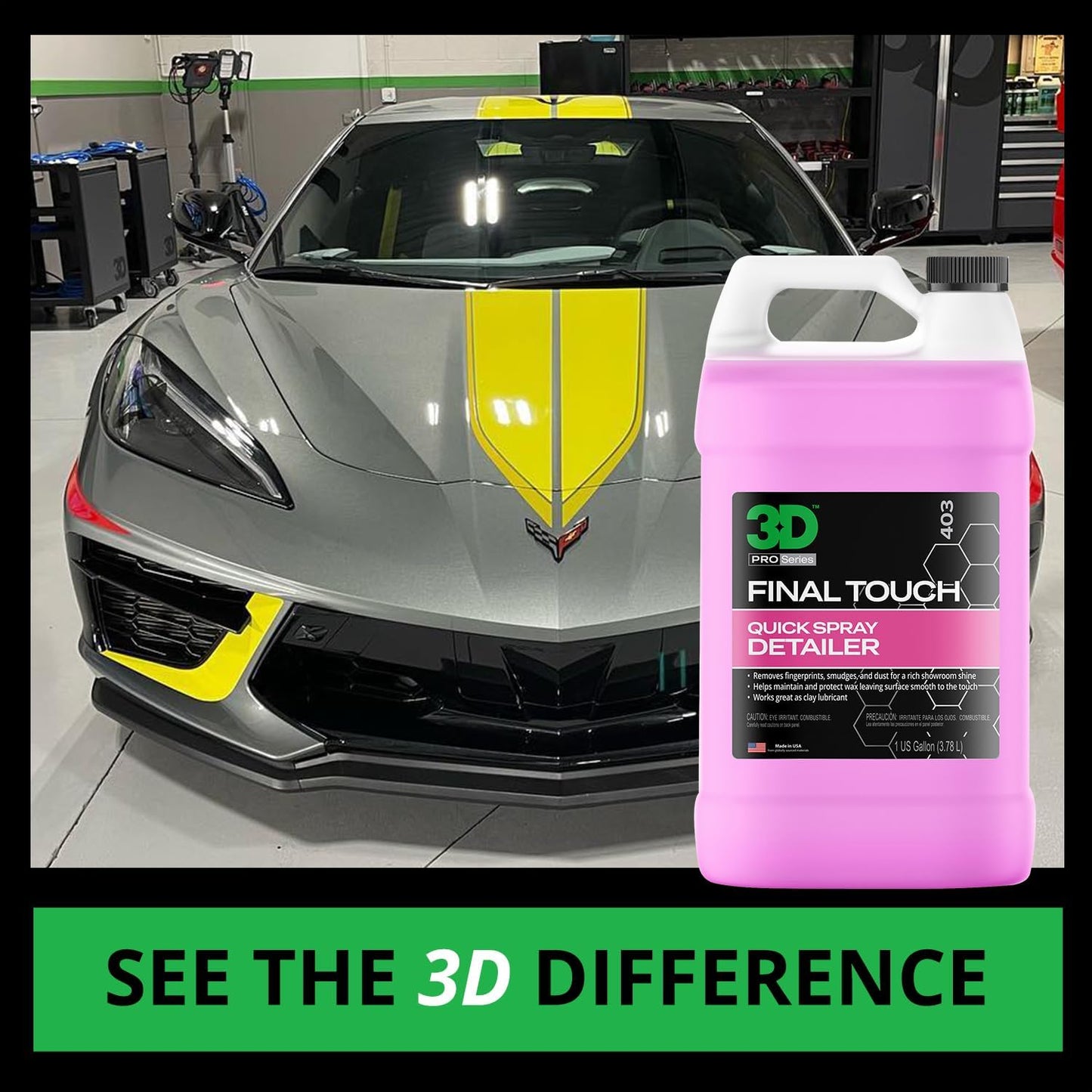 Final Touch Quick Detail Spray - Easy Spray On, Wipe off Showroom Shine 1 Gallon