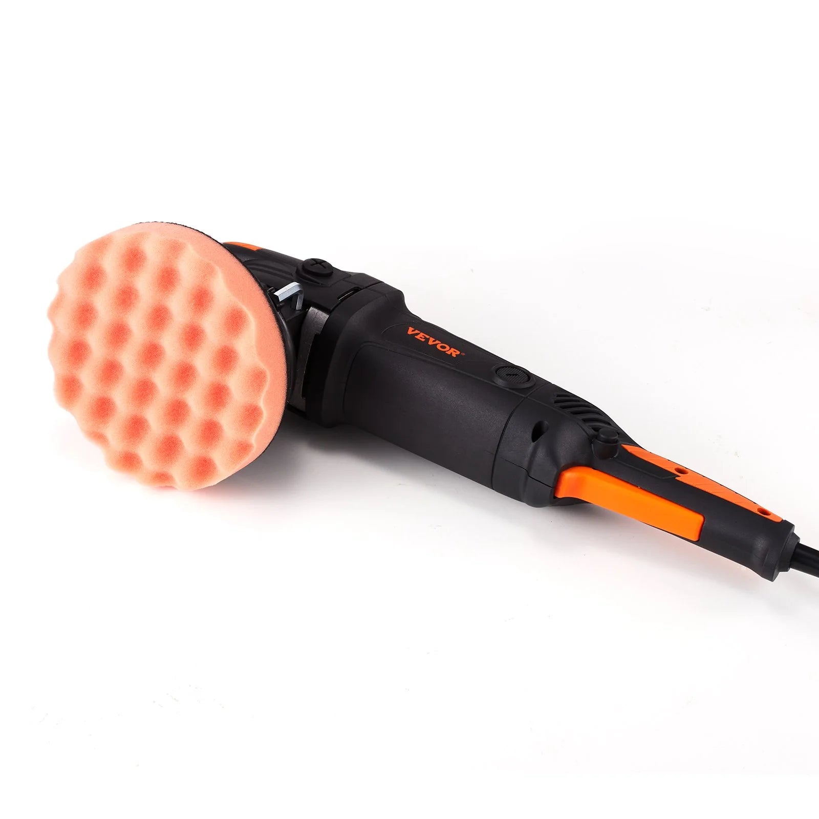 VEVOR 6-Inch Random Orbital Polisher | 1900-4600 RPM 6-Speed Dual Action Buffer Waxer Kit with Detachable Handle for Car & Boat Detailing